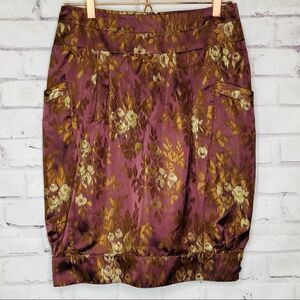 Max Mara to the max Brocade purple and gold Skirt